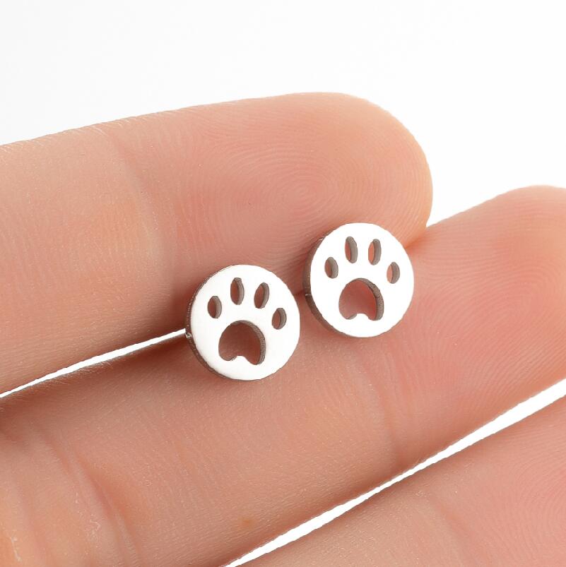 Realistic Dog Earrings (2 pairs pack) - Style's Bug Paws B / Gold