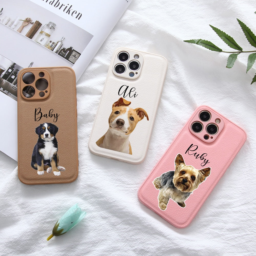 Custom Pet (PU leather) iPhone cases by SB - Style's Bug