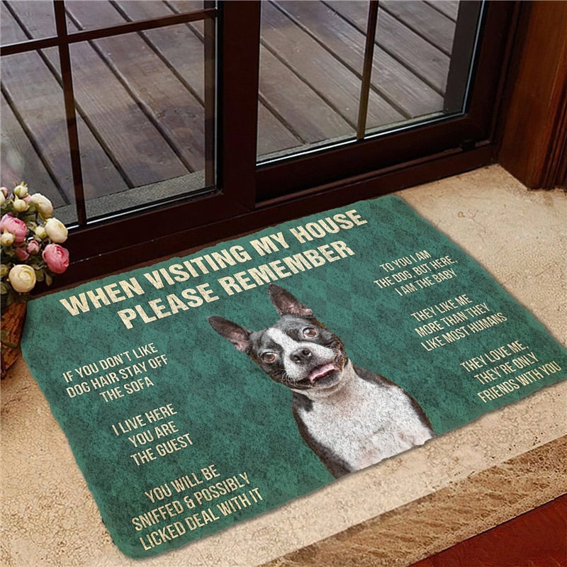 " Boston Terrier Rules " mats by Style's Bug - Style's Bug