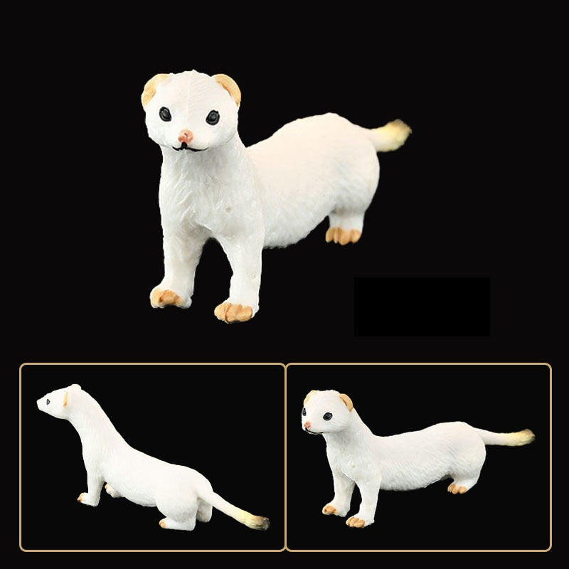 Realistic Ferret Figures - Style's Bug White