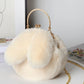 "Fluffy Bunny" mini shoulder bag by SB - Style's Bug Creamy-white