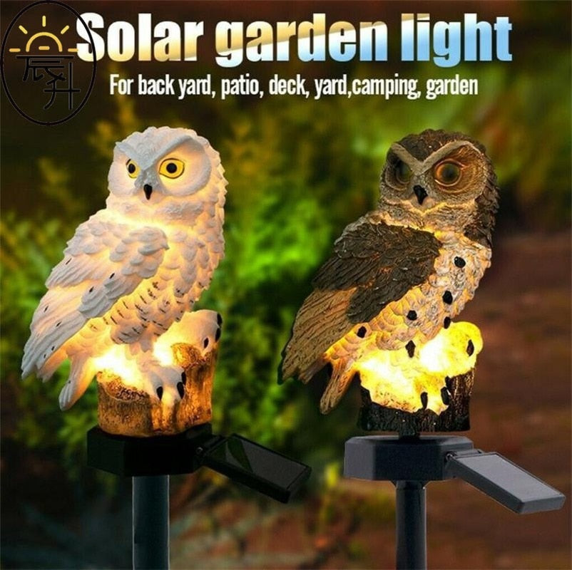 "Fairy Owls" - Solar powered garden lamps - Style's Bug