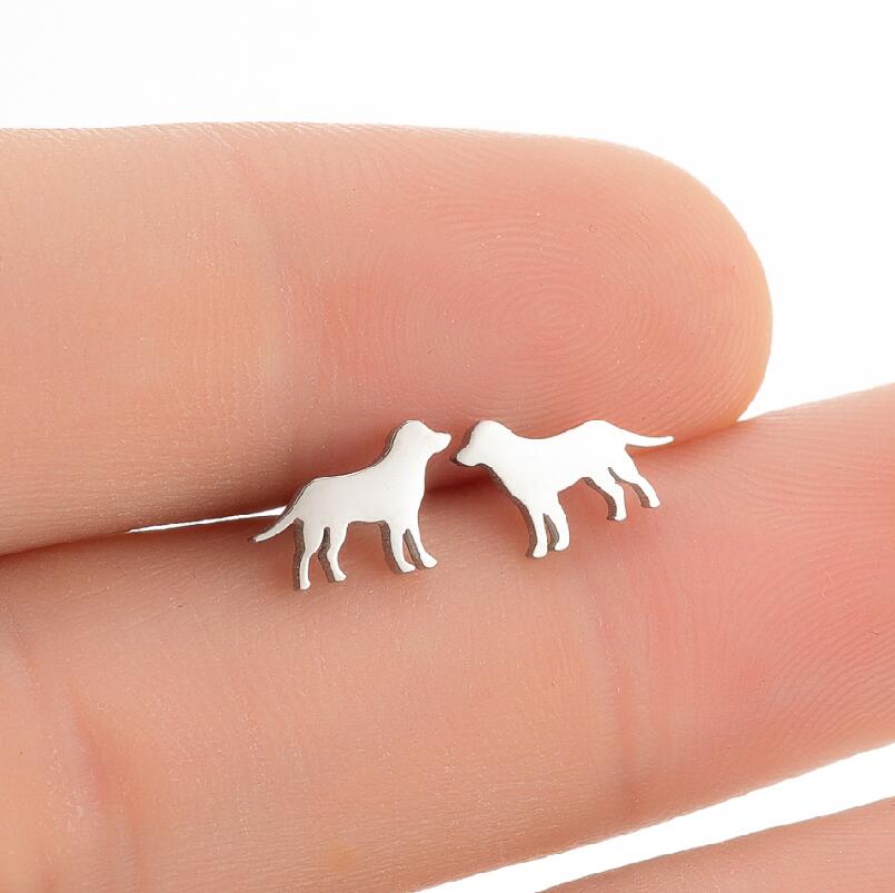 Realistic Dog Earrings (2 pairs pack) - Style's Bug Labrador / Gold
