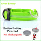 Anti-loss Dog LED Flashing Collar - Style's Bug Green + Battery / XS (28-38 cm)