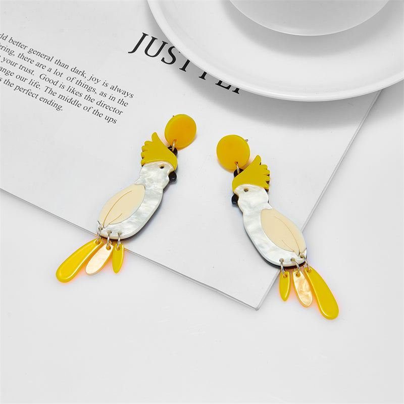 Artistic Parrot earrings