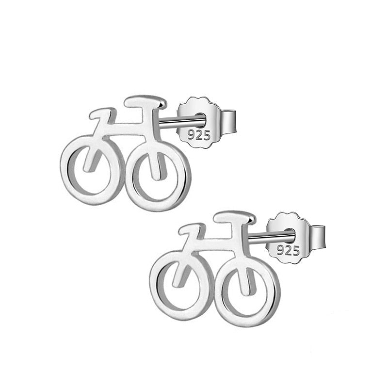 "Silver Bicycles" earrings by Style's Bug - Style's Bug Silver