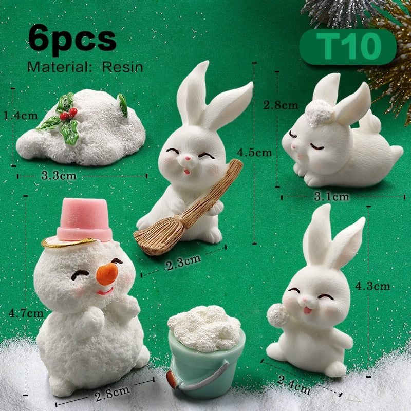 The world of mini Rabbits - Style's Bug 6pcs Xmas Rabbit-T10