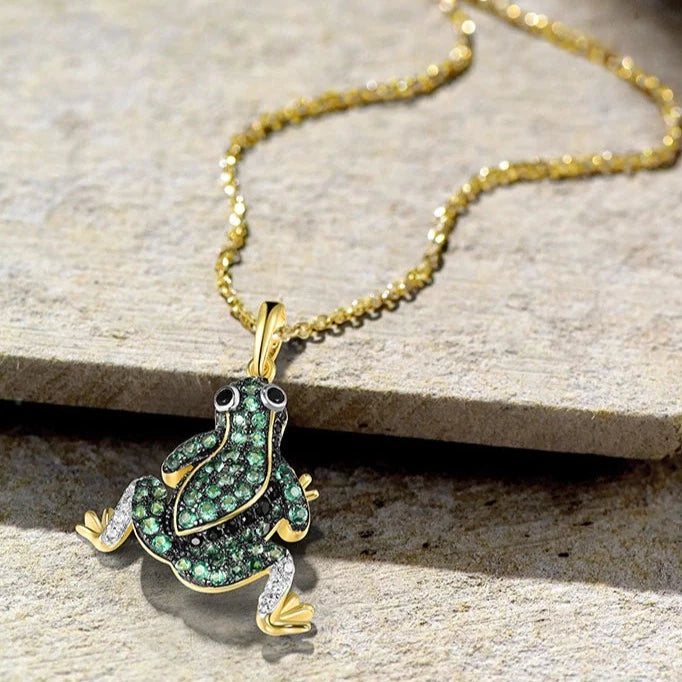 "Crystal Green Frog" jewelry by Style's Bug - Style's Bug