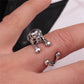 Realistic Labrador Retriever rings (2pcs pack) - Style's Bug Silver