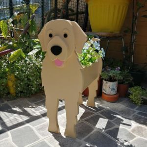 Realistic Dog flower planters - Style's Bug Golden Retriever / 34 cm