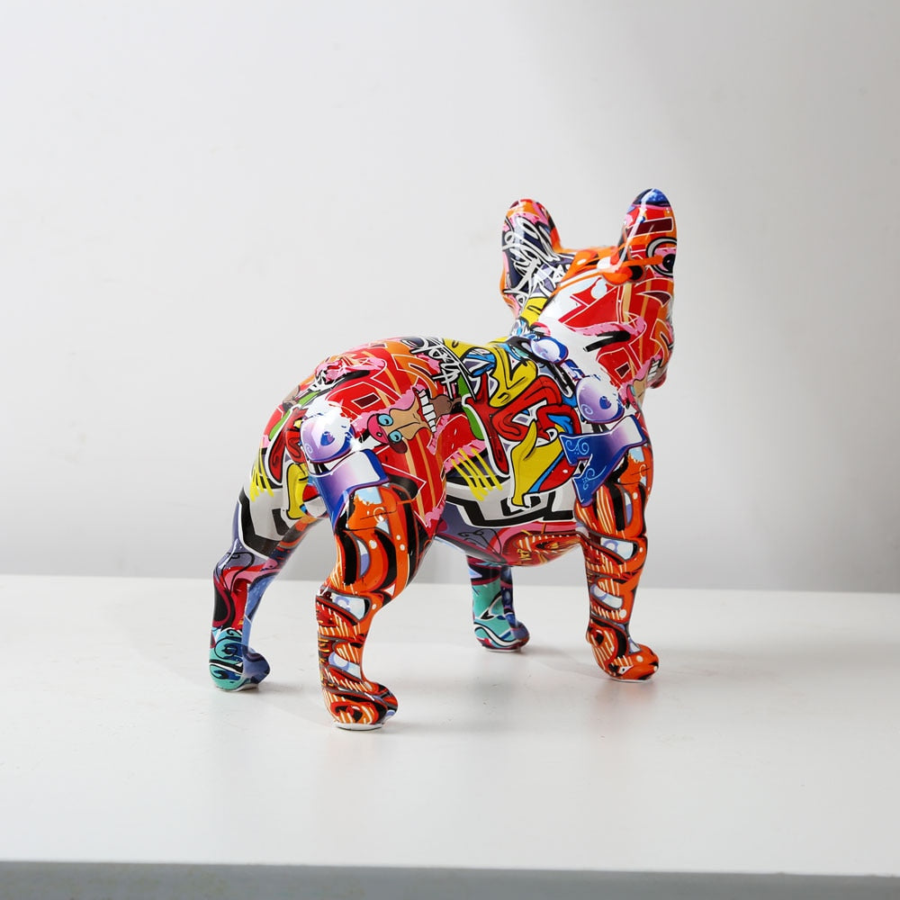 Graffiti French Bulldog Statues - Style's Bug