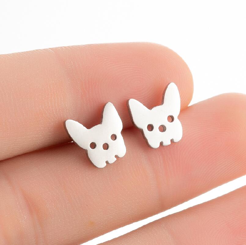 Realistic Dog Earrings (2 pairs pack) - Style's Bug Boston Terrier / Frenchie / Gold