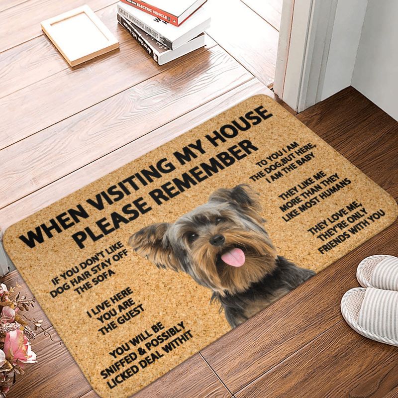 "Yorkie's rules" mat by SB - Style's Bug