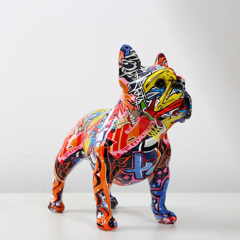 Graffiti French Bulldog Statues - Style's Bug