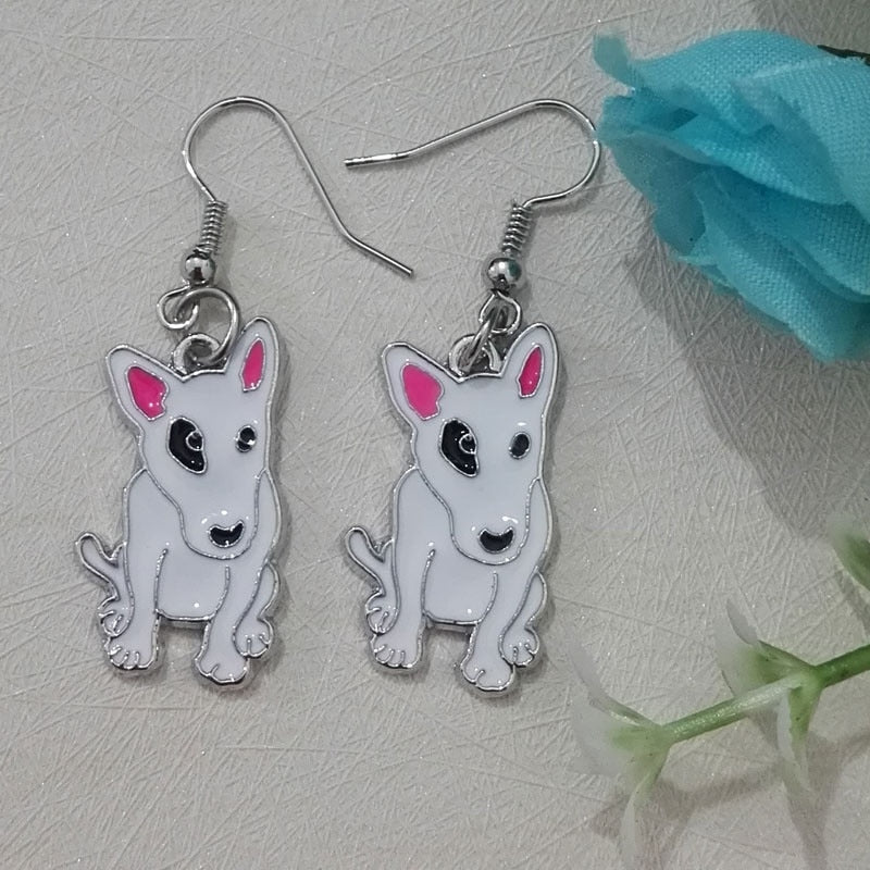 Starring Bull Terrier Earrings (2 pairs set) - Style's Bug