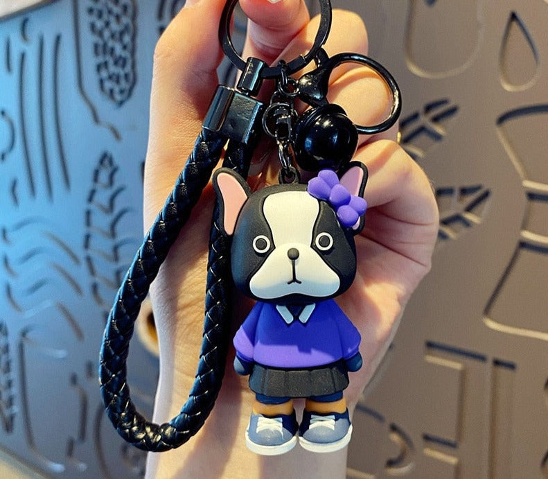 Mr. and Mrs. Boston Terrier keychains - Style's Bug 2 x Mrs. Boston Terrier