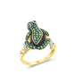"Crystal Green Frog" jewelry by Style's Bug - Style's Bug 6 / Only Ring
