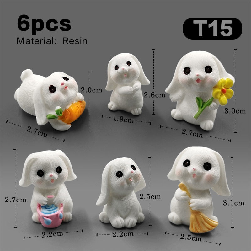 The world of mini Rabbits - Style's Bug 6pcs Rabbit-T15