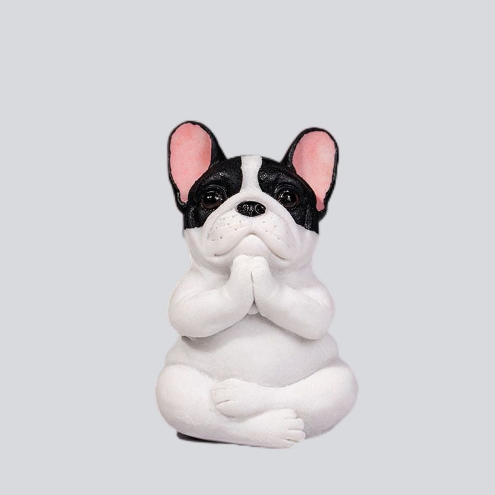 Realistic Yoga Dog statues by SB - Style's Bug Botston Terrier -Worship