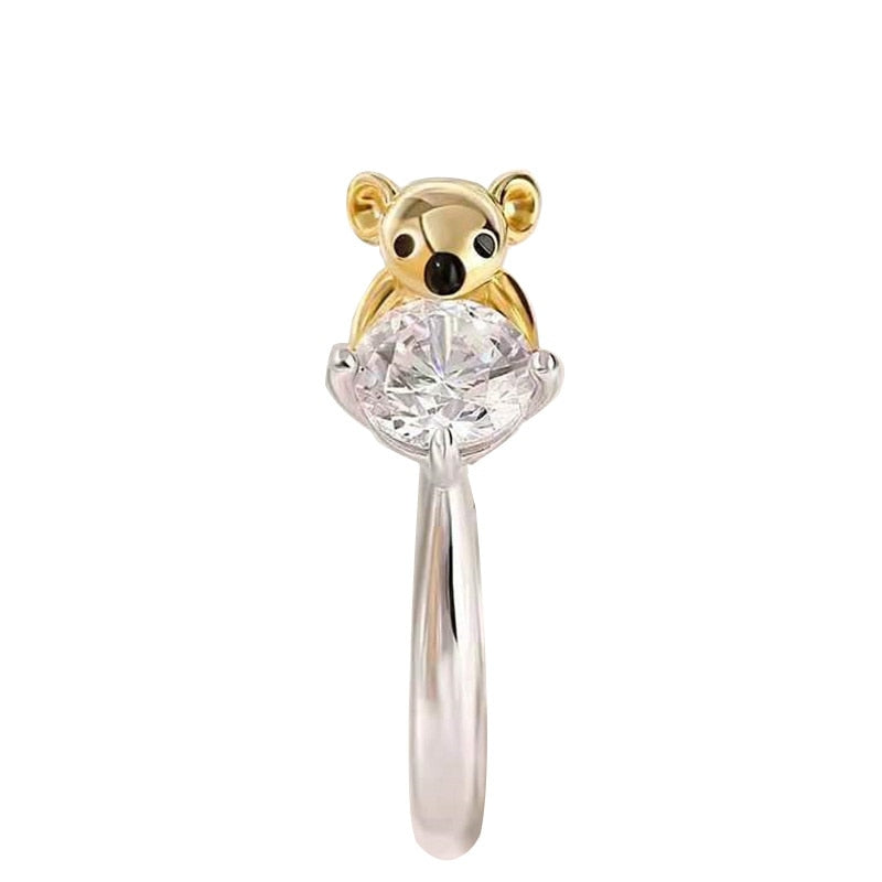 "Koala Bear and the Precious stone" adjustable ring - Style's Bug