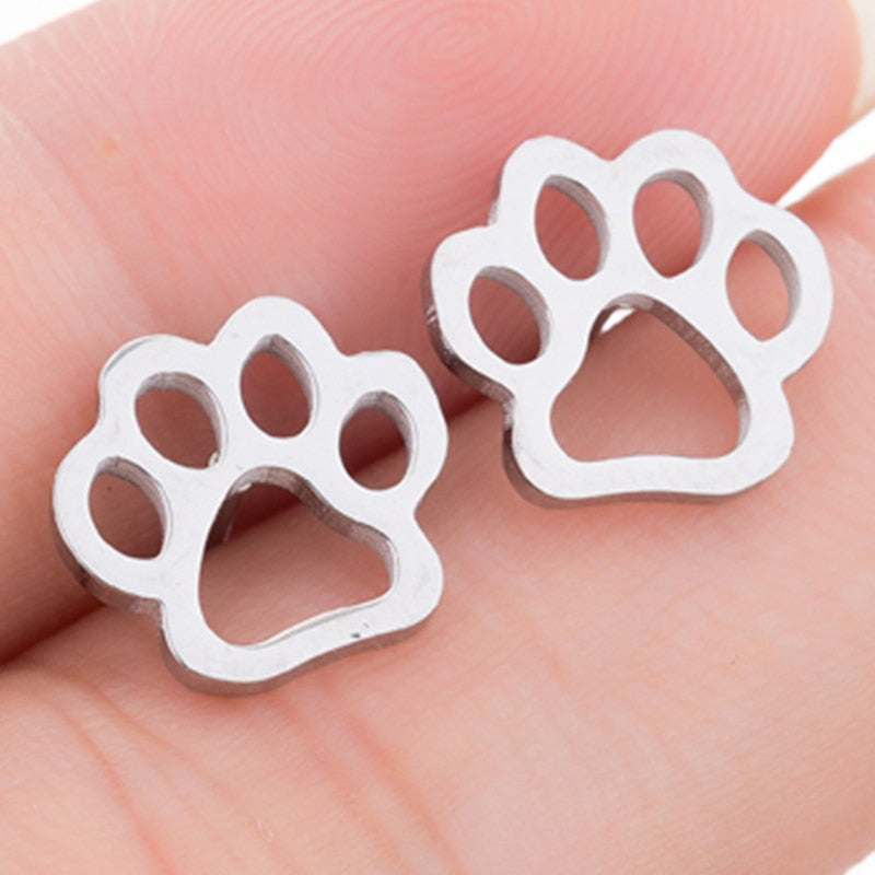 Realistic Dog Earrings (2 pairs pack) - Style's Bug Paws C / Gold