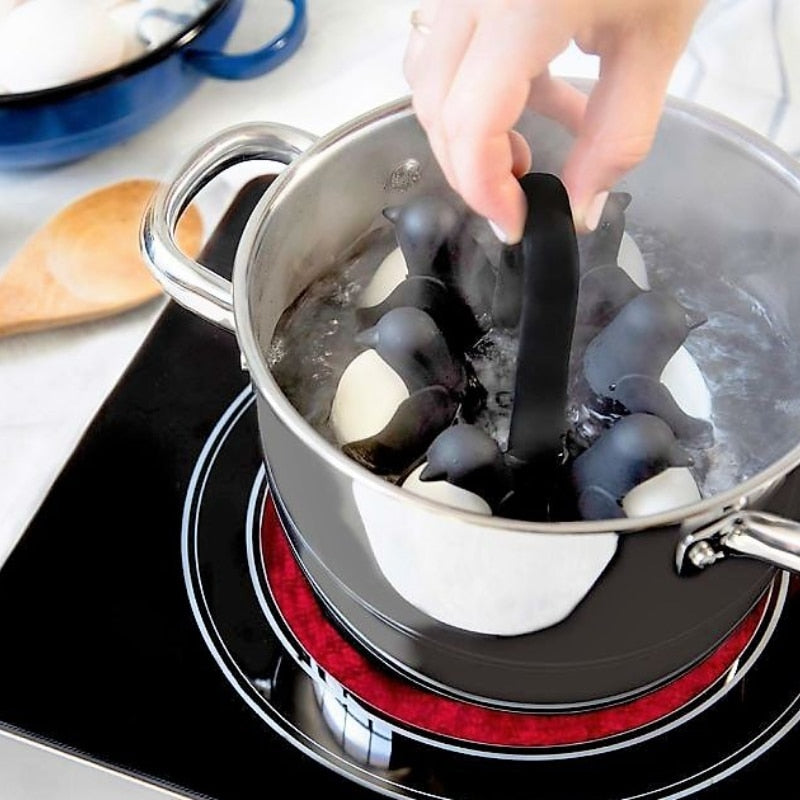 Shaped Kitchen Boilers Steamer Egg Three-In-One Racks Penguin Egg 6x For  Gadgets