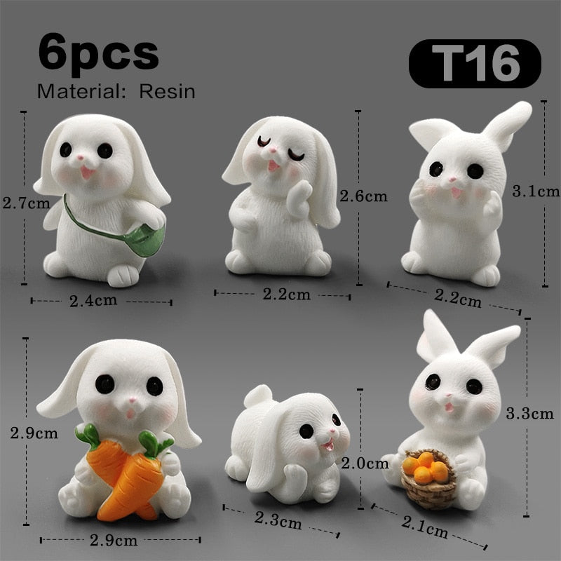 The world of mini Rabbits - Style's Bug 6pcs Rabbit-T16