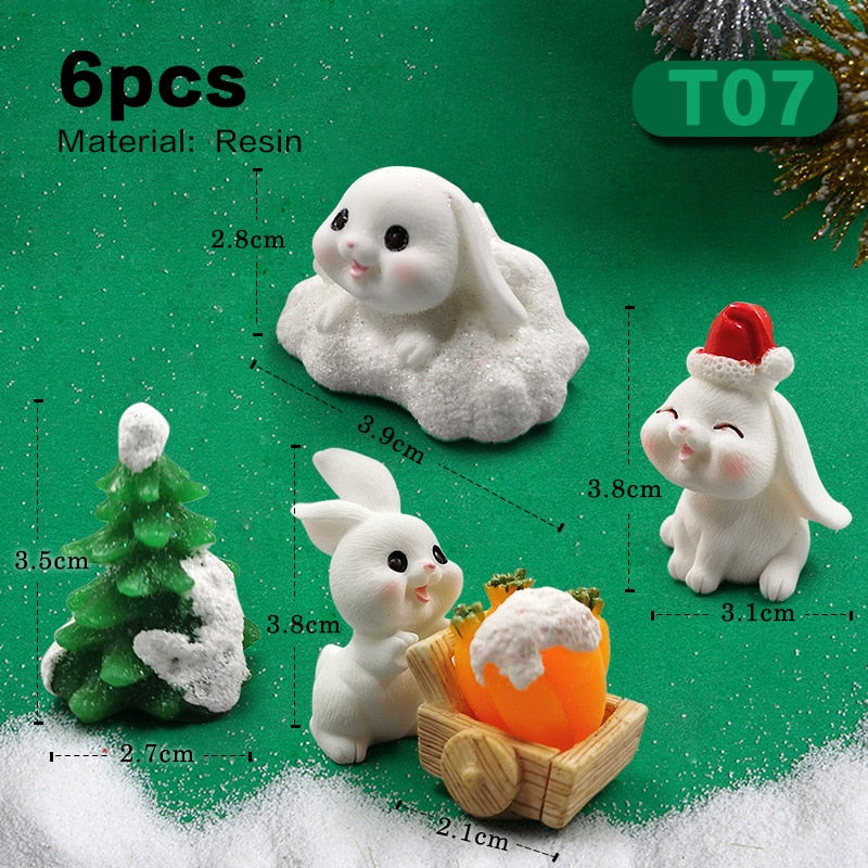 The world of mini Rabbits - Style's Bug 6pcs Xmas Rabbit-T07