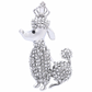 Realistic Poodle brooches - Style's Bug 2 x Silver Queen brooches