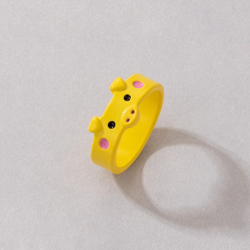 Pig face ring - Style's Bug Yellow