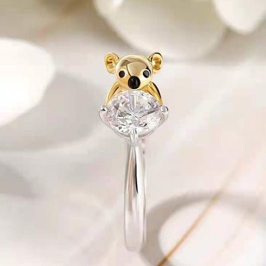 "Koala Bear and the Precious stone" adjustable ring - Style's Bug Default Title