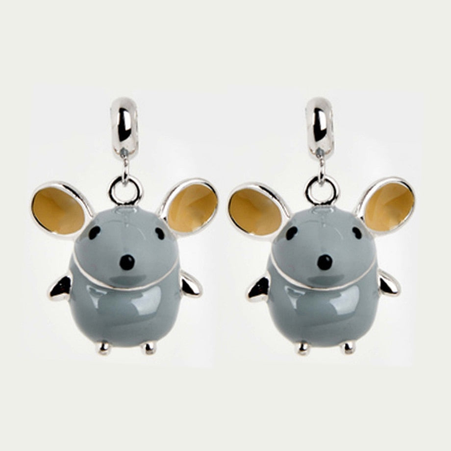 Big ear Mouse pendants (2pcs pack) - Style's Bug Two Grey pendants