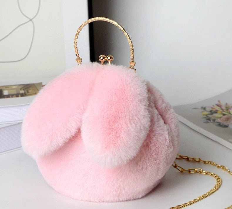 "Fluffy Bunny" mini shoulder bag by SB - Style's Bug light Pink