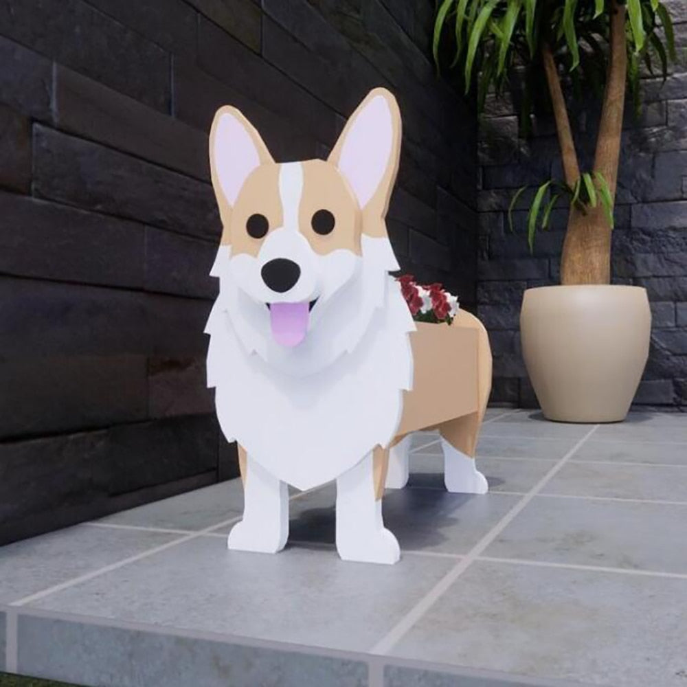 Realistic Dog flower planters - Style's Bug