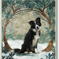"Once Upon A Time There was A Girl, who loved dogs" Metallic print - Style's Bug Border Collie / 20x30cm