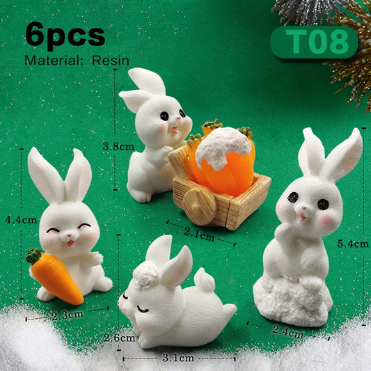 The world of mini Rabbits - Style's Bug 6pcs Xmas Rabbit-T08