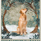 "Once Upon A Time There was A Girl, who loved dogs" Metallic print - Style's Bug Golden Retriever / 20x30cm