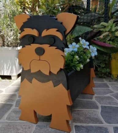 Realistic Dog flower planters - Style's Bug Yorkie / 34 cm