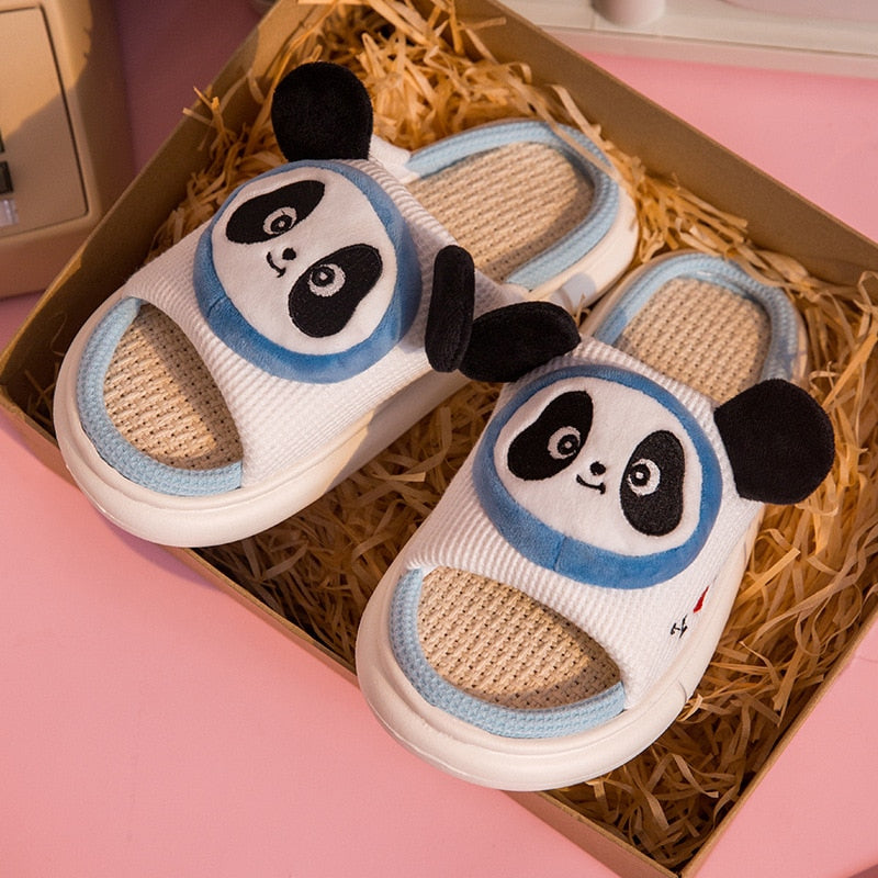 Cute Thick Sole Slippers by SB - Style's Bug Blue Panda / 36-37(foot 230mm)