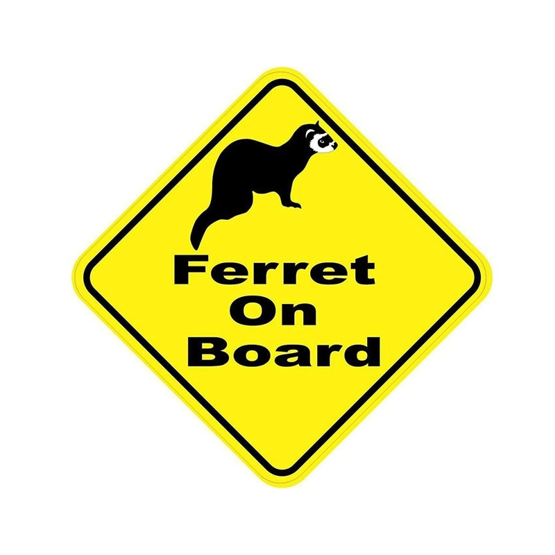 Funny Ferret stickers (2pcs pack) - Style's Bug Ferret on board