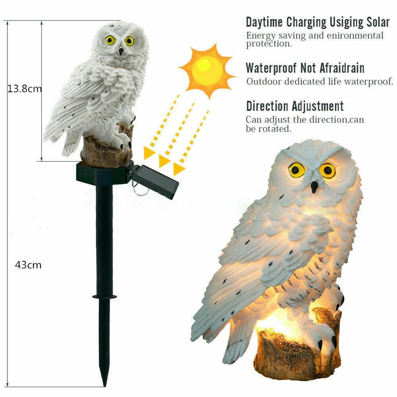 "Fairy Owls" - Solar powered garden lamps - Style's Bug