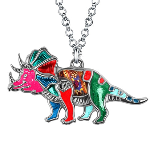 Multi-color Triceratops necklace - Style's Bug Multicolor