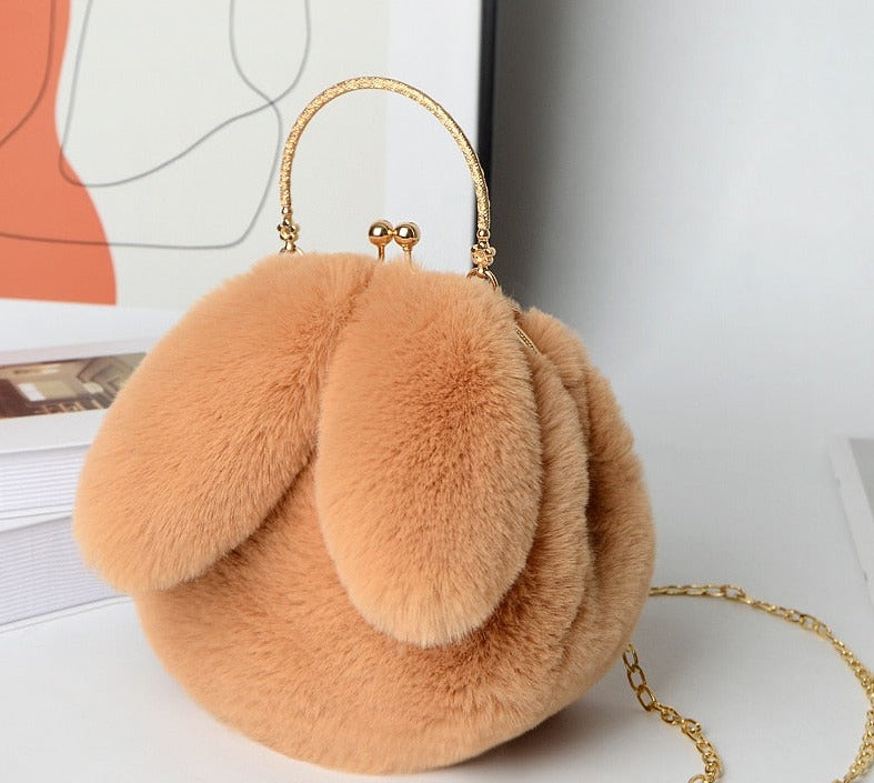 "Fluffy Bunny" mini shoulder bag by SB - Style's Bug Light Orange