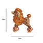 Realistic Poodle brooches - Style's Bug 2 x Standing Brown Poodle brooches