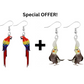 Artistic Parrot earrings