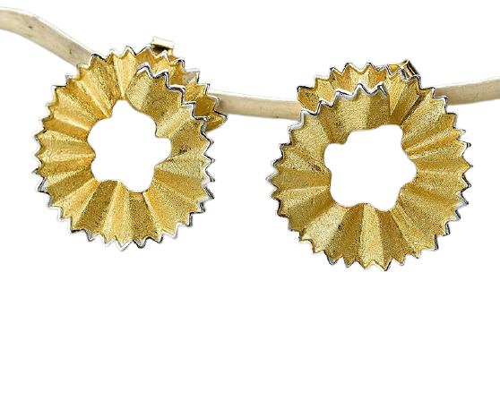 Pencil Shavings earrings by Style's Bug - Style's Bug Gold