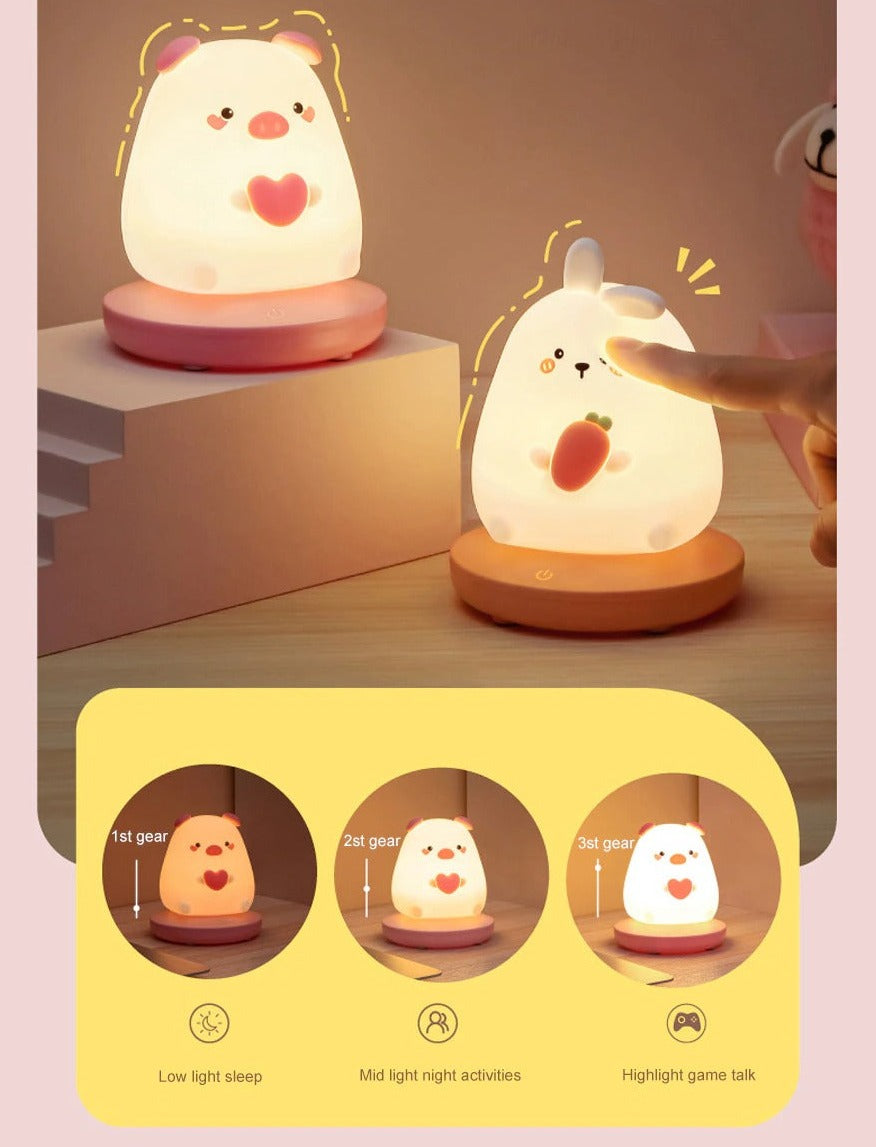 Chubby Squishy animal night lamps - Style's Bug