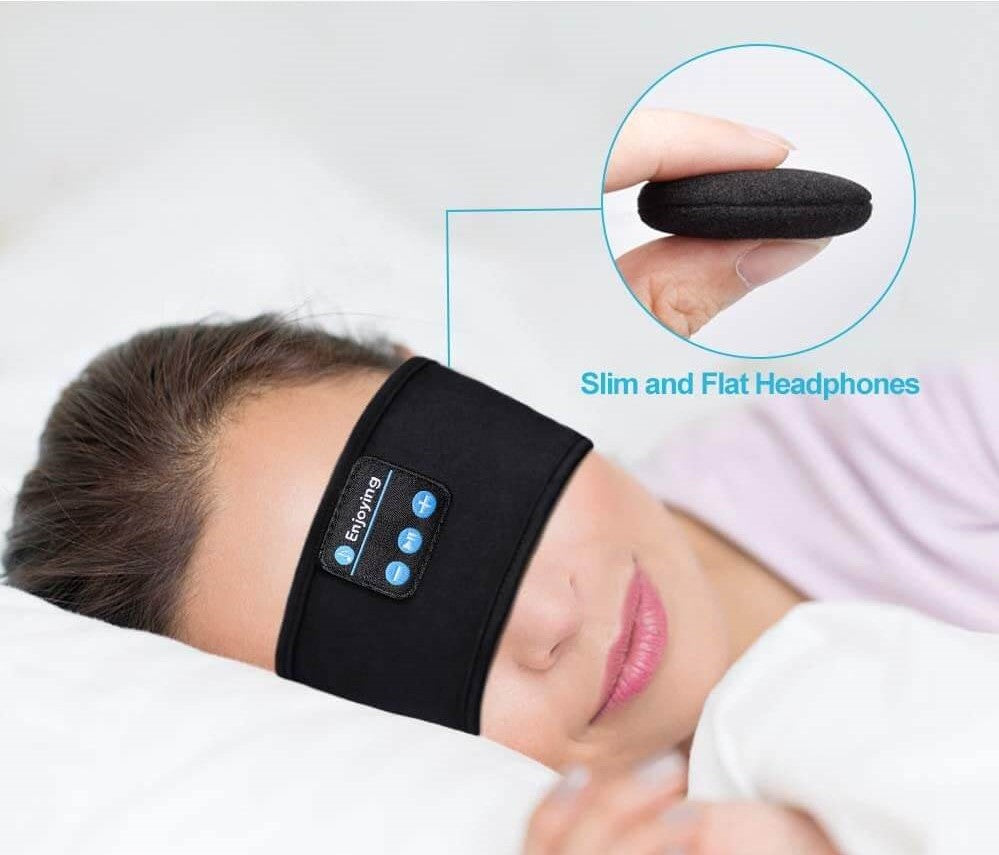 Enjoying Sleeper™ Sleeping mask with built-in headphones by Style's Bug - Style's Bug