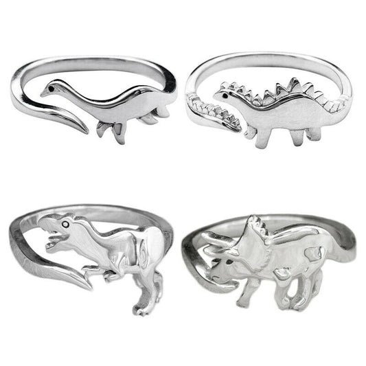 Dinosaur Rings by Style's Bug (2pcs pack) - Style's Bug All 4 of them (2 x (4 types) = 8 rings)