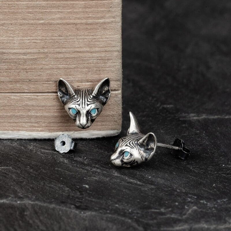 Sphynx cat earrings by Style's Bug - Style's Bug
